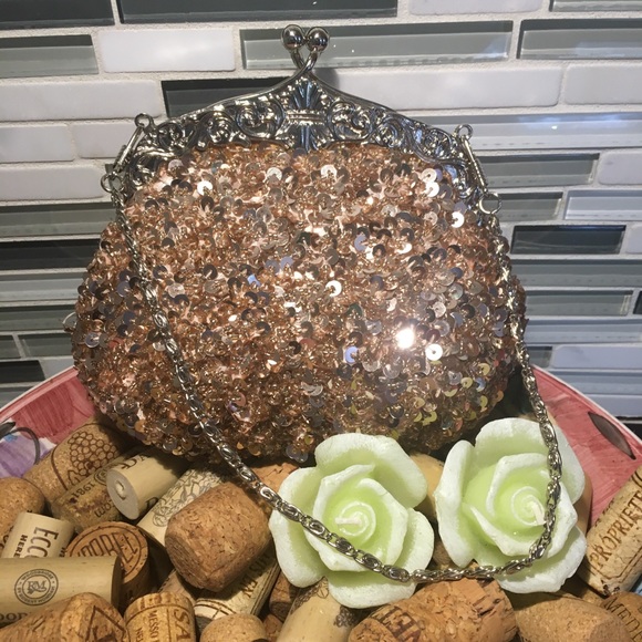 Vintage Sequined Evening Purse - Picture 1 of 8